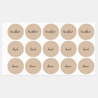 Étiquettes Petit déjeuner, déjeuner et dîner
