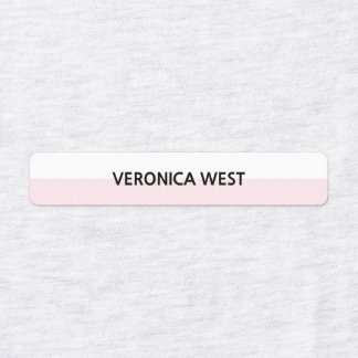 Étiquettes Pink & White Modern Minimalist Clothing Label
