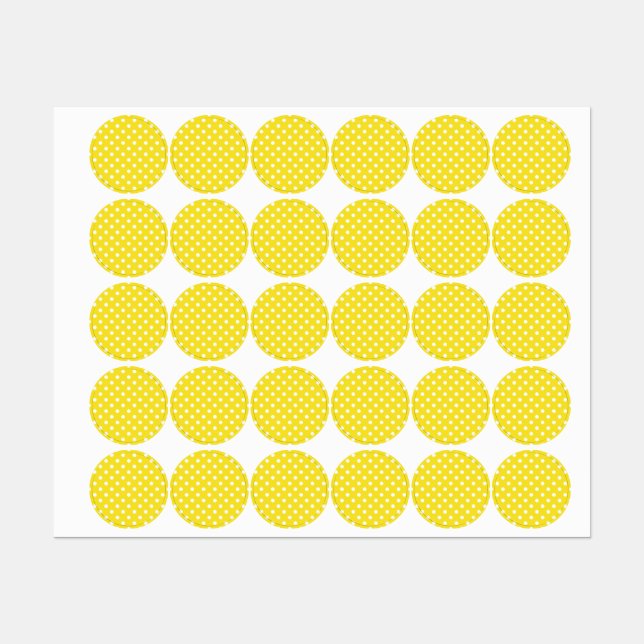 Étiquettes Polka dot (Feuille)