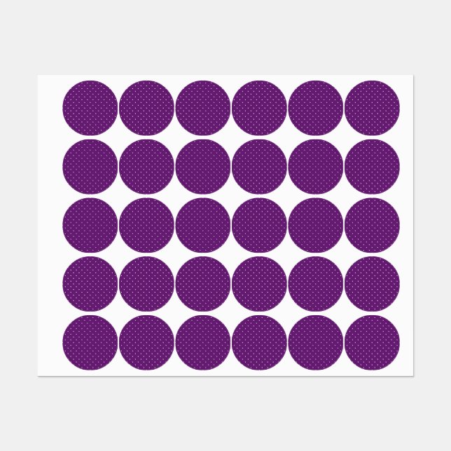 Étiquettes Polka dot (Feuille)