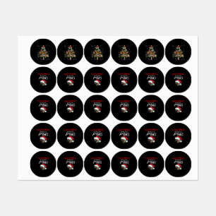 Étiquettes Poodle Arbre De Noël Couvert De Lampe De Feu