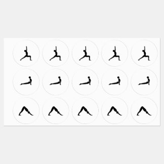 Étiquettes Poses de yoga