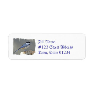 Étiquettes postales de Chickadee couvertes par