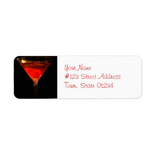Étiquettes postales de cocktail de Manhattan