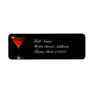 Étiquettes postales de cocktail de Manhattan