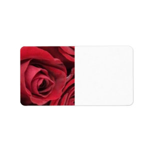 Étiquettes postales de rose rouge