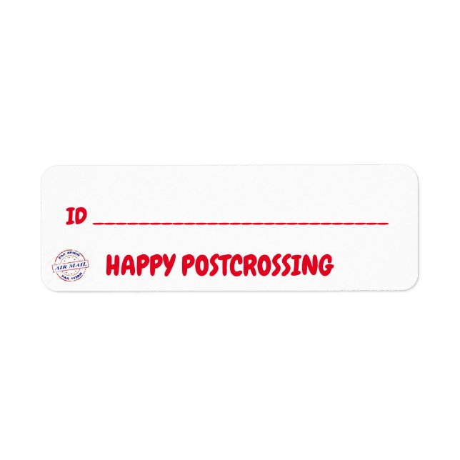 Etiquettes postcrossing (Devant)