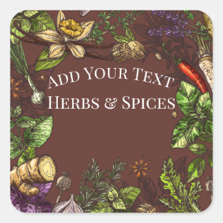 Étiquettes pour autocollants d'herbes et d'épices