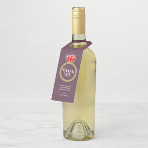 Étiquettes Pour Bouteilles 40e anniversaire du mariage Ruby vin rouge faveur 