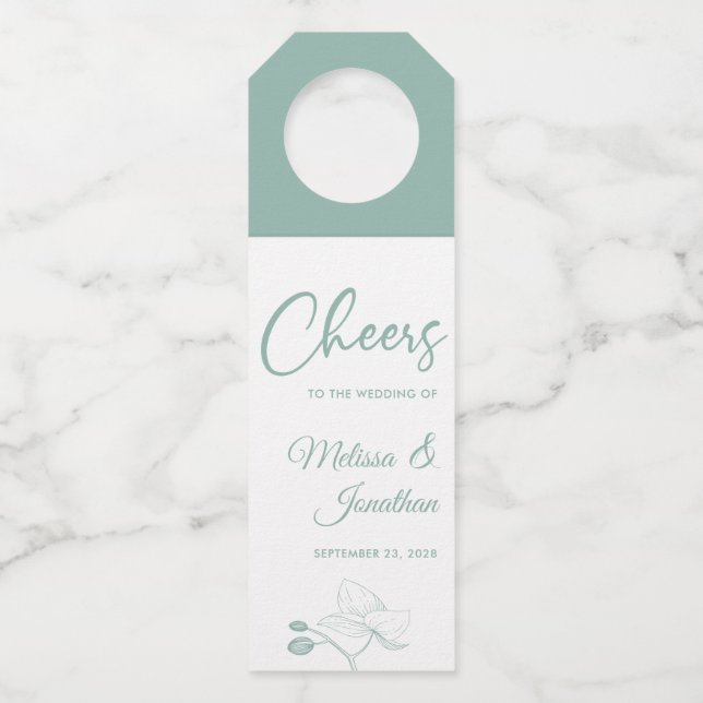 Étiquettes Pour Bouteilles À la mariée délicate orchidées sur mesure (Devant)