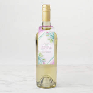 Étiquettes Pour Bouteilles Aquarelle succulente art vert rose mariage personn