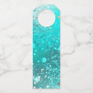 Étiquettes Pour Bouteilles Arrière - plan à huile Turquoise de la menthe