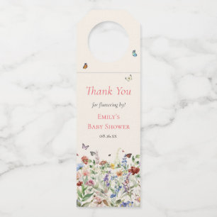Étiquettes Pour Bouteilles Baby Shower Bohème Fleurs de Champêtre