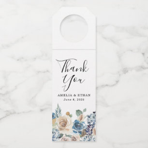 Étiquettes Pour Bouteilles Beauté en Fleurs Mariage Personnalisé