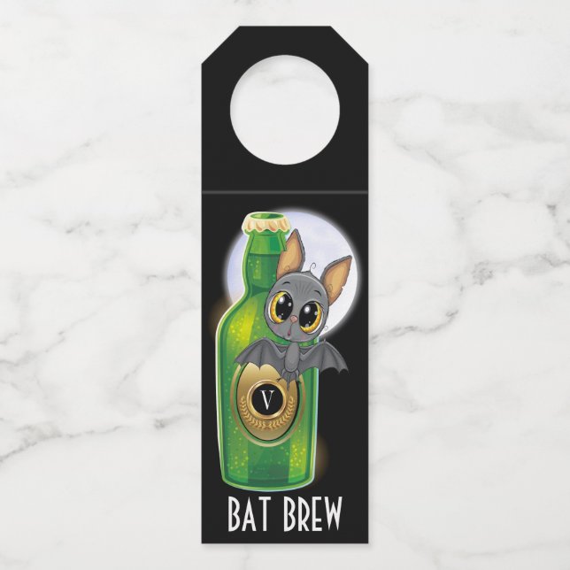 Étiquettes Pour Bouteilles Bière d'Halloween - Voir au verso - (Devant)