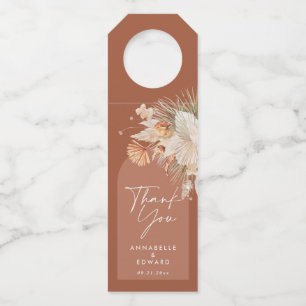 Étiquettes Pour Bouteilles Bohenian rouille terre cuite mariage merci