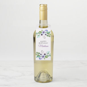 Étiquettes Pour Bouteilles Bouquet de tons pastel colorés