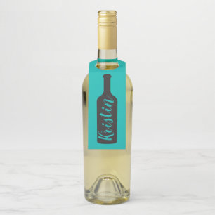 Étiquettes Pour Bouteilles Bouteille de vin Cadeau Étiquette, Silhouette