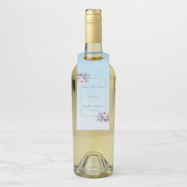 Étiquettes Pour Bouteilles Cadres Et Fleurs (Sur bouteille)