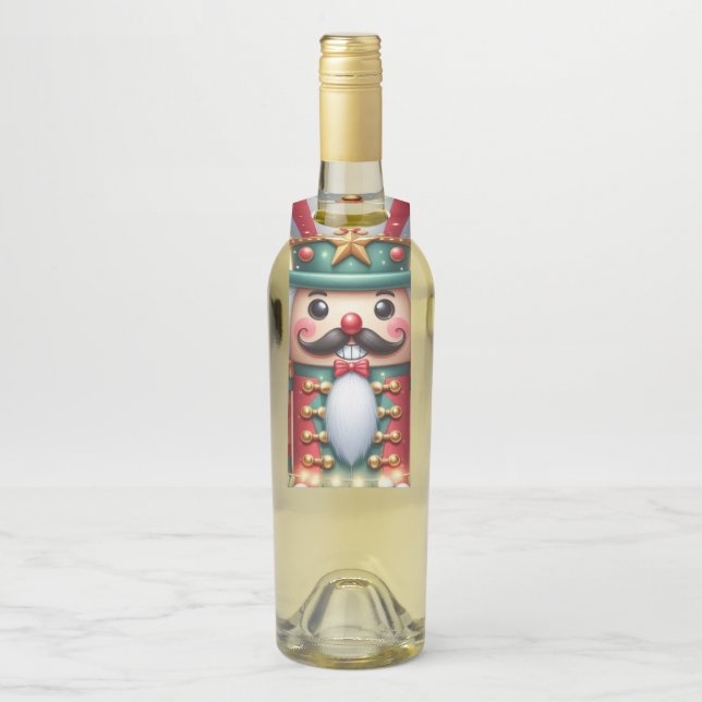 Étiquettes Pour Bouteilles Casse-noisette de Noël classique, coloré et fantai (Sur bouteille)