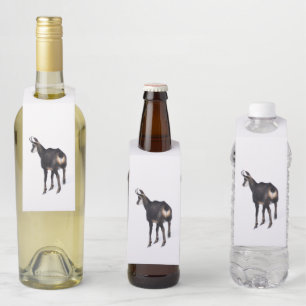 Étiquettes Pour Bouteilles Chèvre des montagnes chamois alpin minimaliste sur