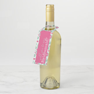 Étiquettes Pour Bouteilles Cintres pour bouteilles à fleurs abstraites rose c