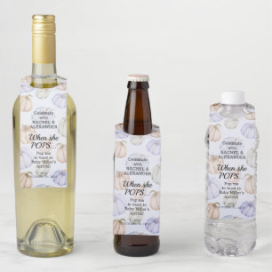 Étiquettes Pour Bouteilles Citrouille bleu Pop It