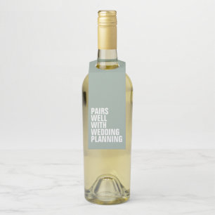 Étiquettes Pour Bouteilles Convient bien avec le mariage planifiant drôle cad