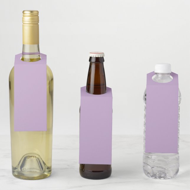 Étiquettes Pour Bouteilles Couleur unie violet clair glycine uni (En situation)