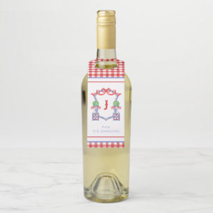 Étiquettes Pour Bouteilles Couronne topiaire drapeau américain patriotique aq