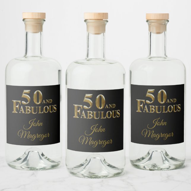 Étiquettes Pour Bouteilles De Liqueur 50e anniversaire (Bouteilles)