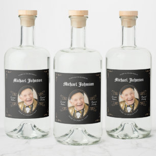 Étiquettes Pour Bouteilles De Liqueur 80e anniversaire de la Perfection Classique Vintag