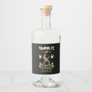 Étiquettes Pour Bouteilles De Liqueur Anniversaire des Rockers de 60 ans