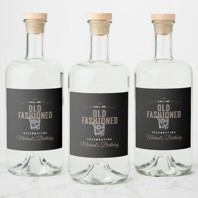 Étiquettes Pour Bouteilles De Liqueur Appelez-moi Whiskey Cocktail Anniversaire (Bouteilles)
