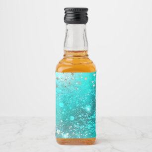 Étiquettes Pour Bouteilles De Liqueur Arrière - plan à huile Turquoise de la menthe