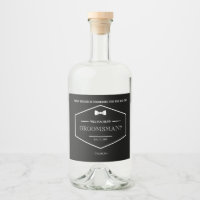 Be My Groomsman Proposition Black Modern Mariage
