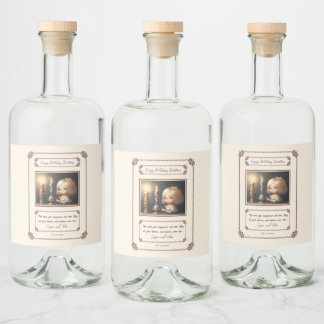 Étiquettes Pour Bouteilles De Liqueur Bonne fille anniversaire 01