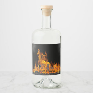 Étiquettes Pour Bouteilles De Liqueur Bouteille de sauce barbecue