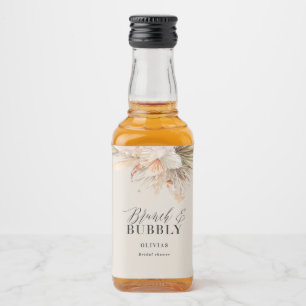 Étiquettes Pour Bouteilles De Liqueur brunch et bulle Bridal douche pampas herbe Liquo