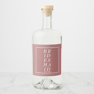 Étiquettes Pour Bouteilles De Liqueur Cadeaux de demoiselle d'honneur Proposition Fête d
