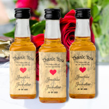 Cadeaux de remerciement de mariage rustique Script