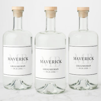 Étiquettes Pour Bouteilles De Liqueur Cadeaux pour les garçons d'honneur - Cadeaux de ma