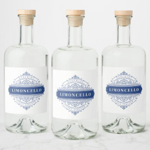 Étiquettes Pour Bouteilles De Liqueur Cadre décoratif vintage Limoncello