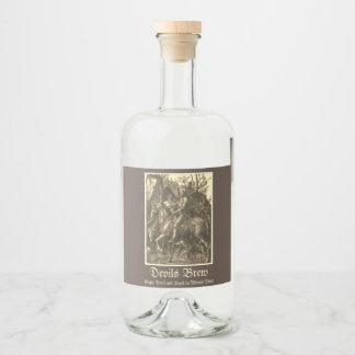 ÉTIQUETTES POUR BOUTEILLES DE LIQUEUR CHEVALIER, MORT ET DIABLE