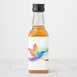 Étiquettes Pour Bouteilles De Liqueur Colibri arc-en-ciel avec symbole Infinity