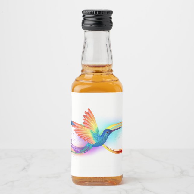 Étiquettes Pour Bouteilles De Liqueur Colibri arc-en-ciel avec symbole Infinity (Devant)