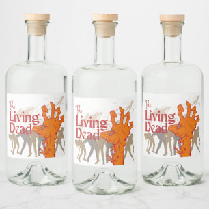 Étiquettes Pour Bouteilles De Liqueur Collection de timbres d'Halloween "The Living Dead