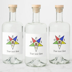 Étiquettes Pour Bouteilles De Liqueur Commande de maçonnerie OES Eastern Star Sister