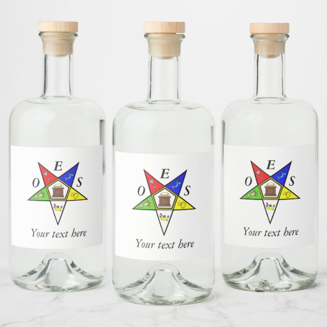 Étiquettes Pour Bouteilles De Liqueur Commande de maçonnerie OES Eastern Star Sister (Bouteilles)