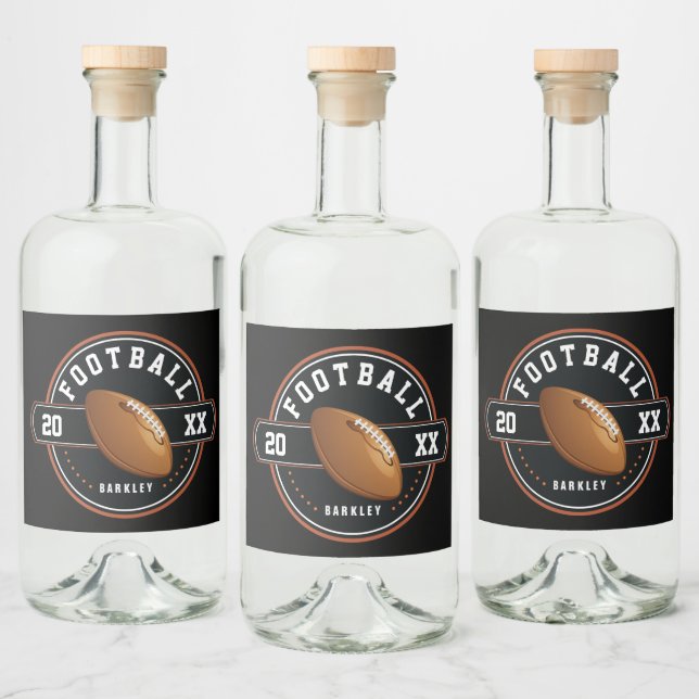 Étiquettes Pour Bouteilles De Liqueur Conception personnalisée du football (Bouteilles)